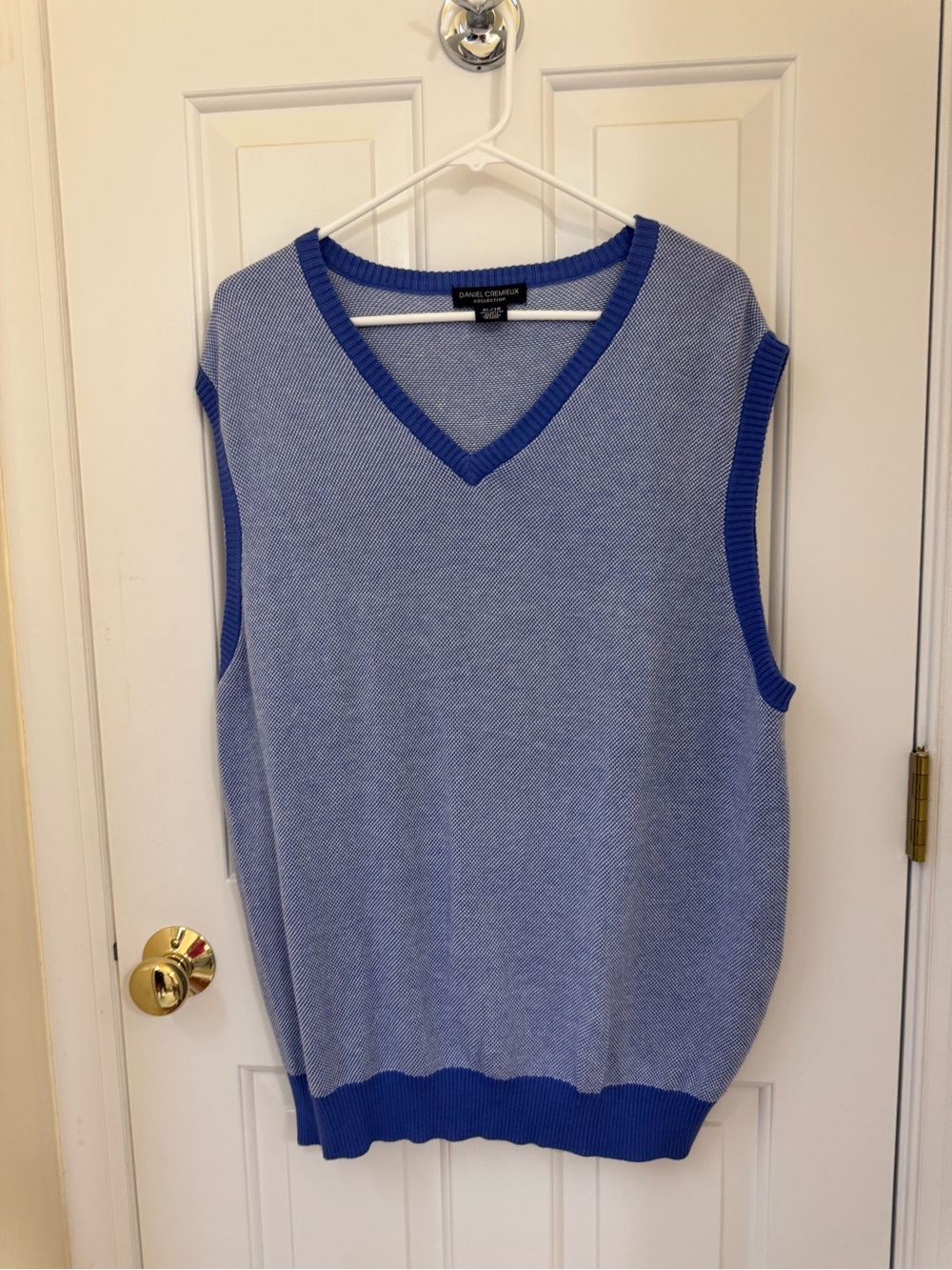 Daniel Cremieux Collection Blue Textured Knit Sweater